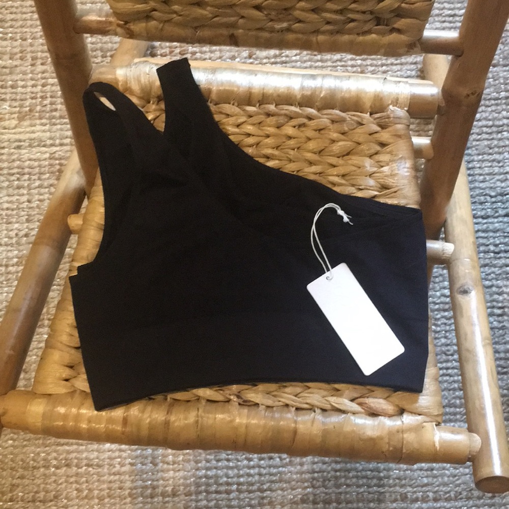 SOLD Avocado Mercury One Shoulder Bra 🖤 - Picture 1 of 4